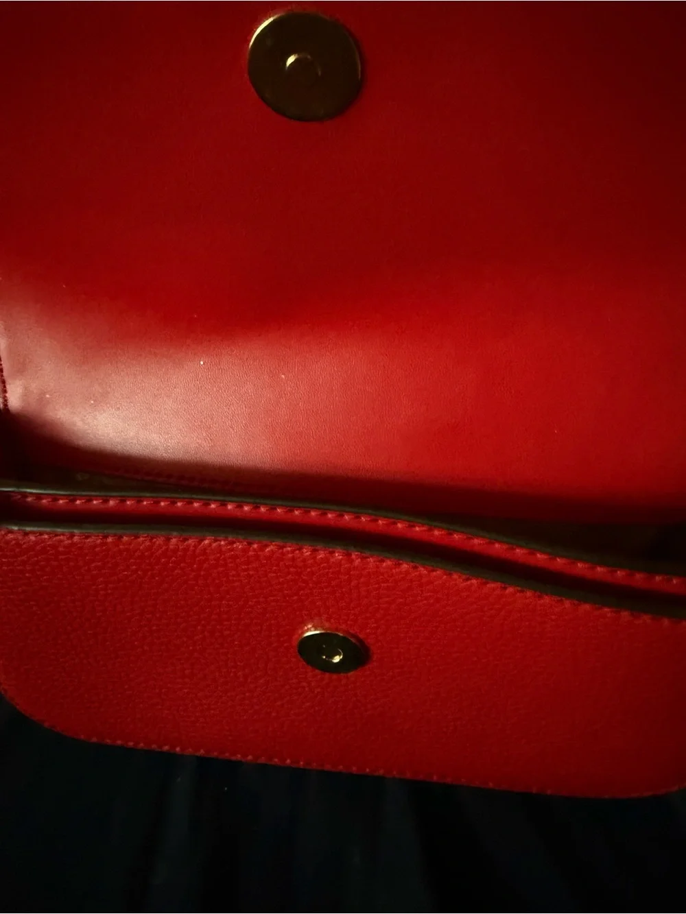 Michael Kors Red Pebbled Leather Bag with Gold MK Emblem
